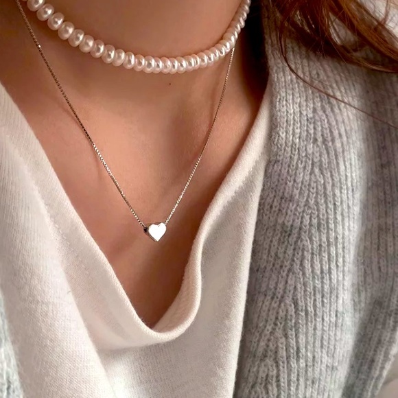 🌟 Sterling Silver 925 Heart Necklace - Picture 3 of 3